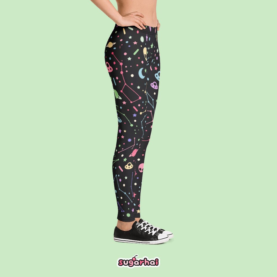 Wild Ride: Broncs, UFOs, and Cactus Skies Leggings