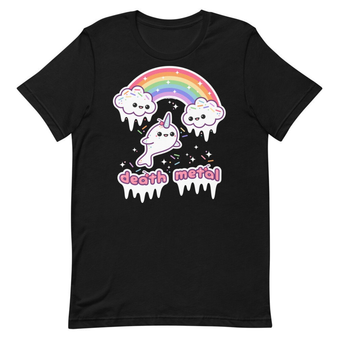 Kawaii Unisex Death Metal Tees Pastel Goth Rainbow Grunge - Etsy