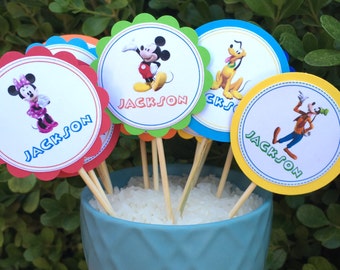 Décoration pour cupcake Mickey Mouse Clubhous personnalisé Disney