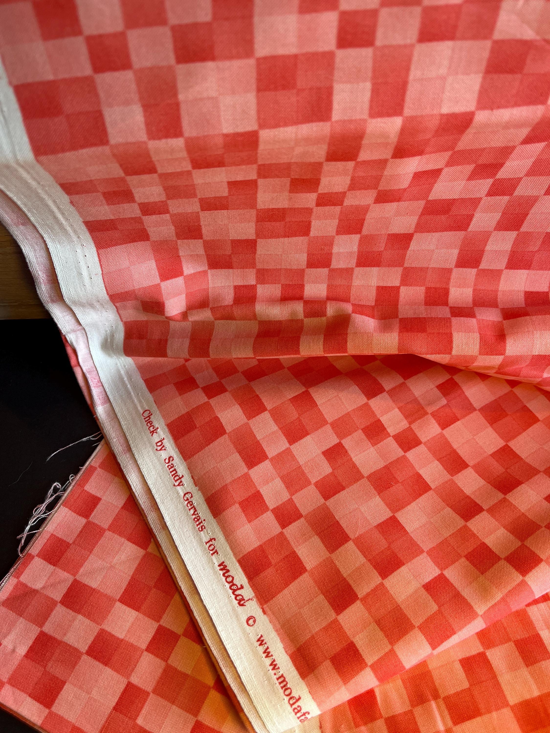 By the Half Yard Quilting Cotton Fabric, Checks by Sandy Gervais for ...
