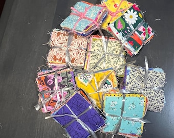 2.5" Squares Scrappy Cotton Fabric Bundles of 50 / Eco-friendly fabric