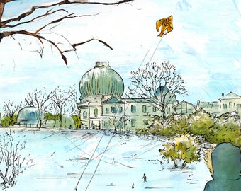 LIMITED EDITION PRINT: 'Greenwich Winter Time', London, SE4