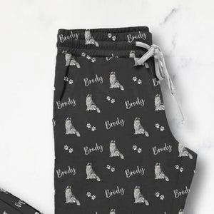 Siberian Husky Pajama Pants, Husky PJs, Husky Owner Gift For Siberian Husky Lover, Personalized Husky Gift, Custom Husky Gift