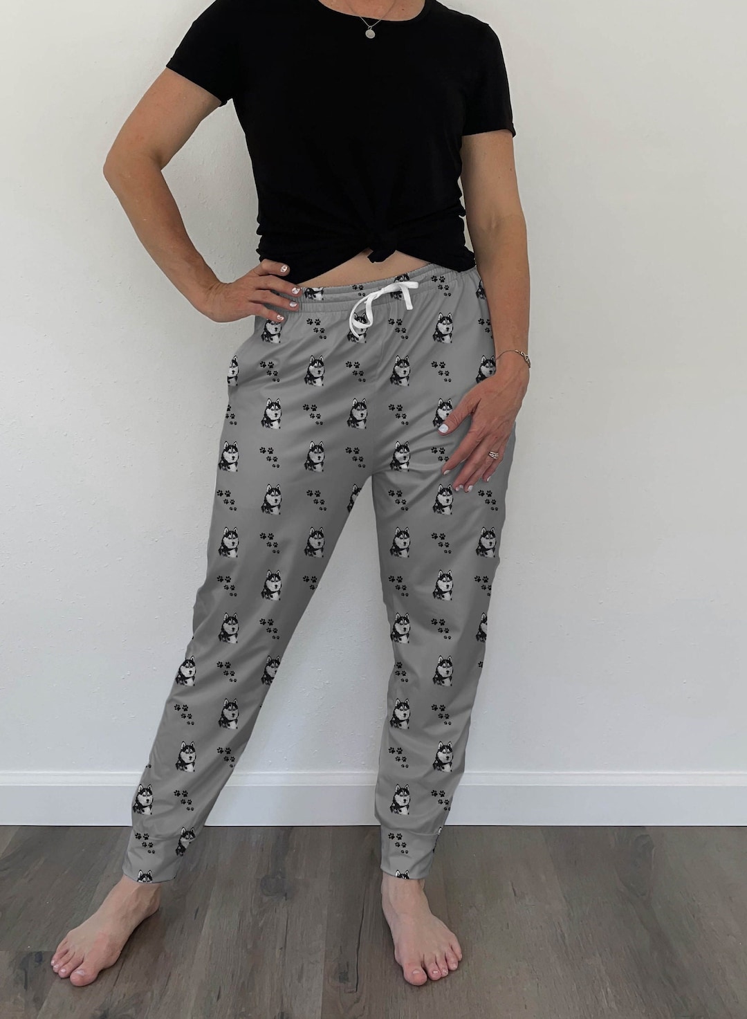 Husky Pajamas Bottoms Siberian Husky Lounge Pants for Siberian