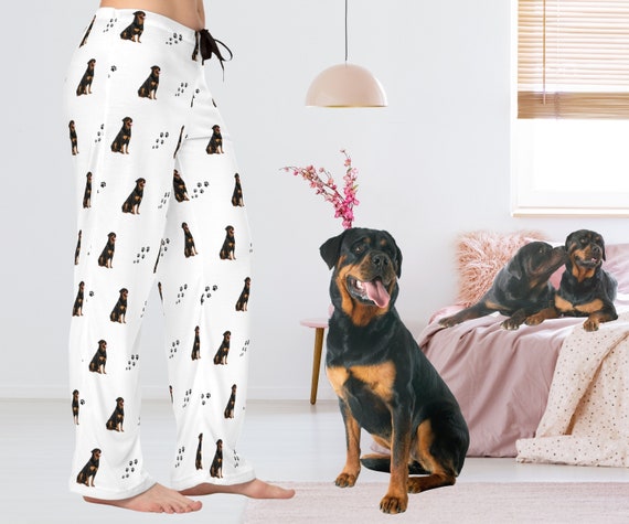 Rottweiler Pajama Pants Custom Rottie Pjs Rottweiler Lounge