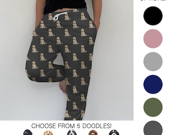 Labradoodle PJs Golden Doodle Pajamas Bottoms Men's Goldendoodle Jogger Pants Christmas Pajamas Bernedoodle Matching Pajamas Sheepadoodle
