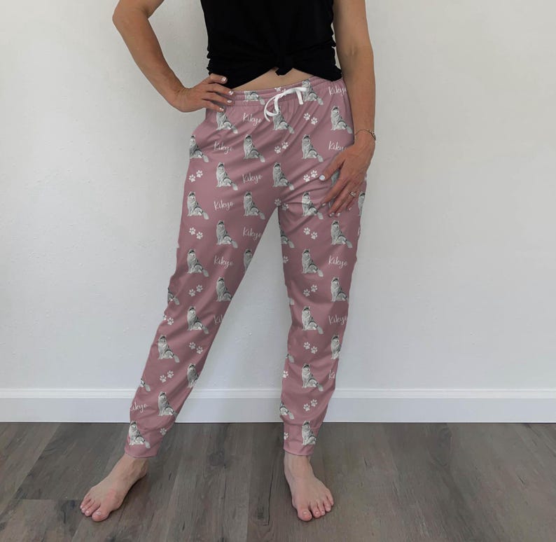 husky pajama pants with name