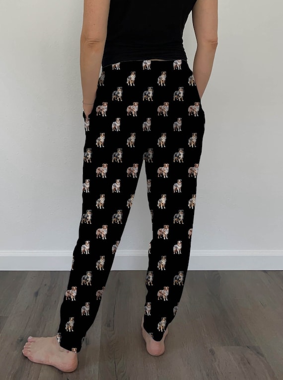 Aussie Shepherd Pajamas Australian Shepherd Pajama Pants Christmas Pjs Set Family Mens Pajama Bottoms for Christmas Aussie Shepherd Gifts Etsy