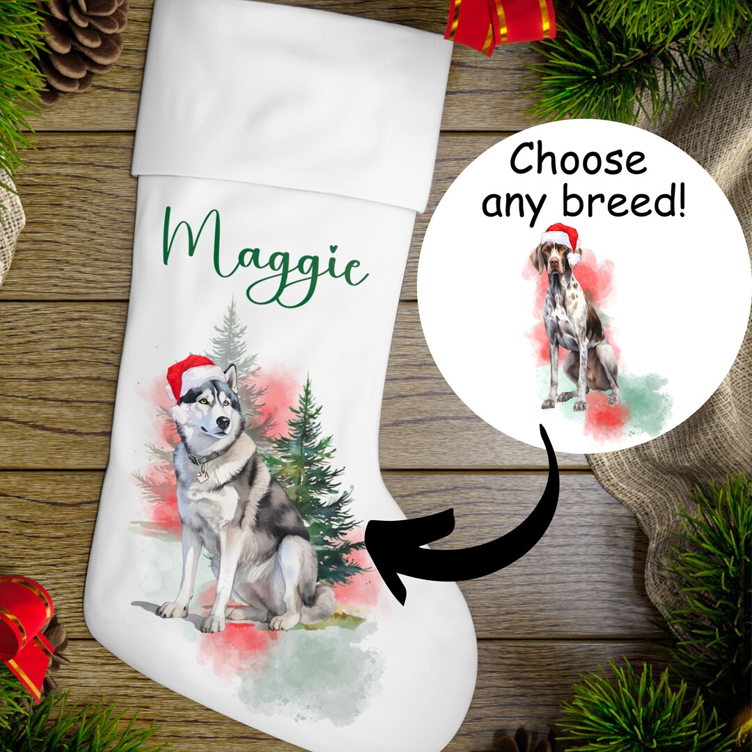 Husky Stocking Red Husky Christmas Stocking Black Siberian Husky