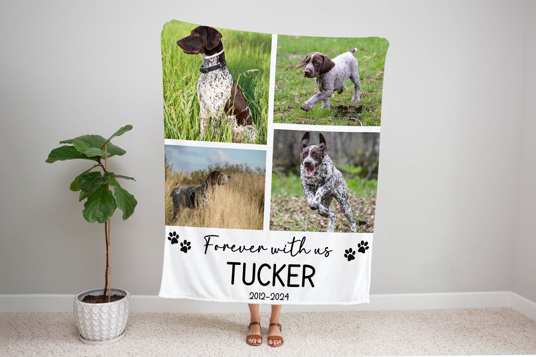 Custom Pet Photo Blanket Pet Memorial Gift Pet Loss Sympathy Gift ...