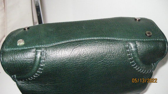 Authentic Vintage BURBERRY GREEN Goatskin Leather… - image 4