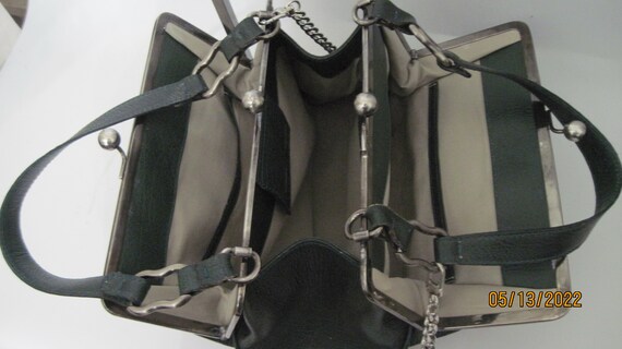 Authentic Vintage BURBERRY GREEN Goatskin Leather… - image 7