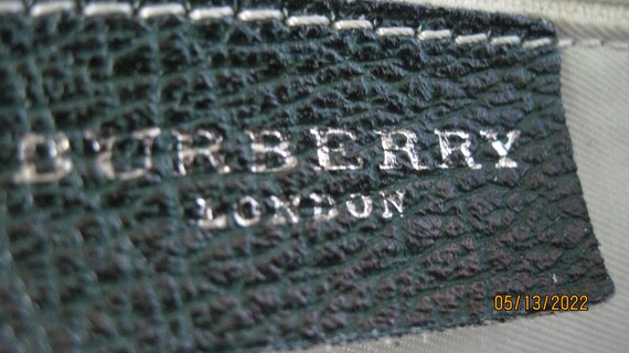 Authentic Vintage BURBERRY GREEN Goatskin Leather… - image 9