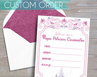 CUSTOM Princess Invitation // DOWNLOAD // Party Decor // Printable, Digital