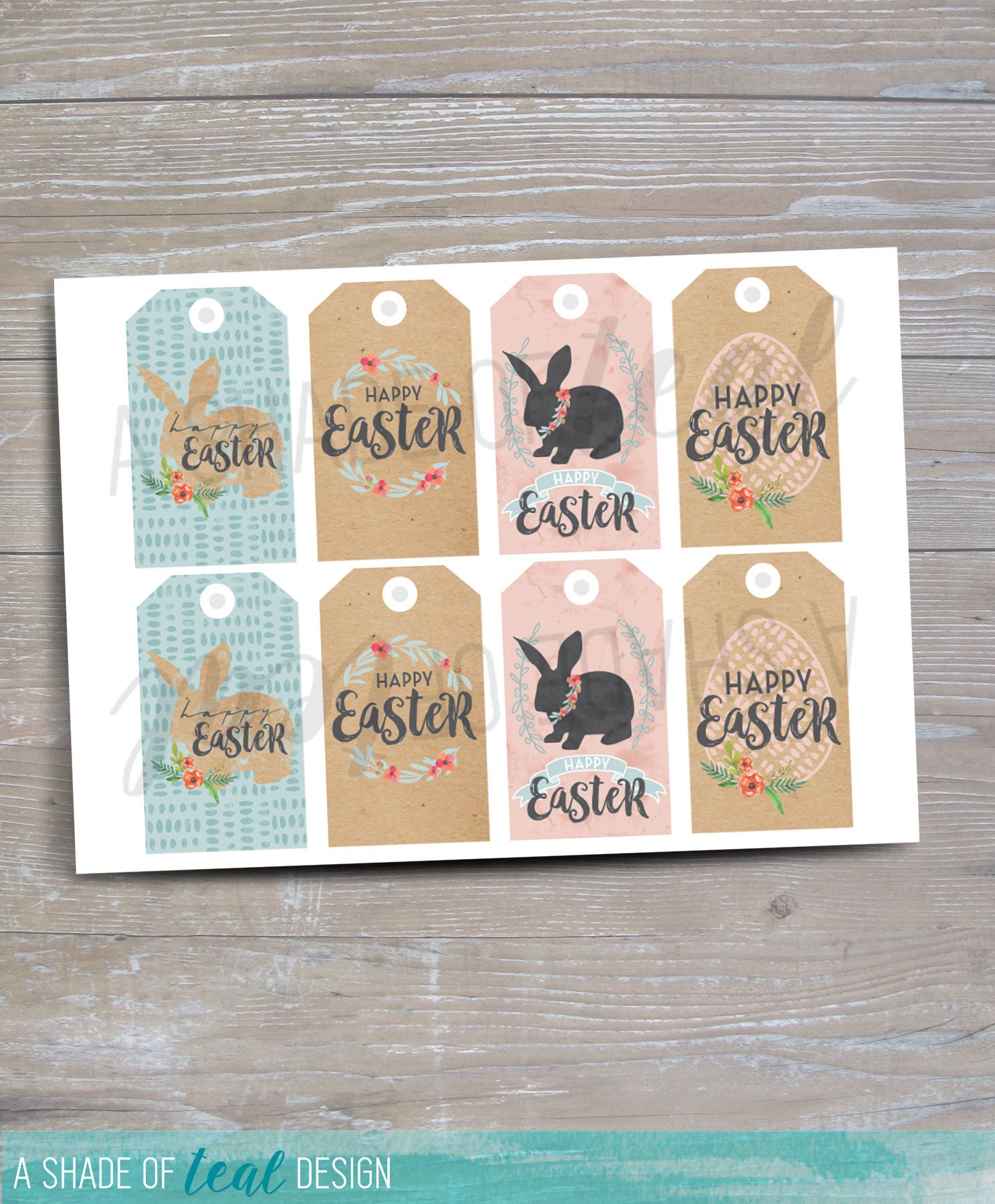 Easter Printable Gift Tags // INSTANT DOWNLOAD // Spring Easter