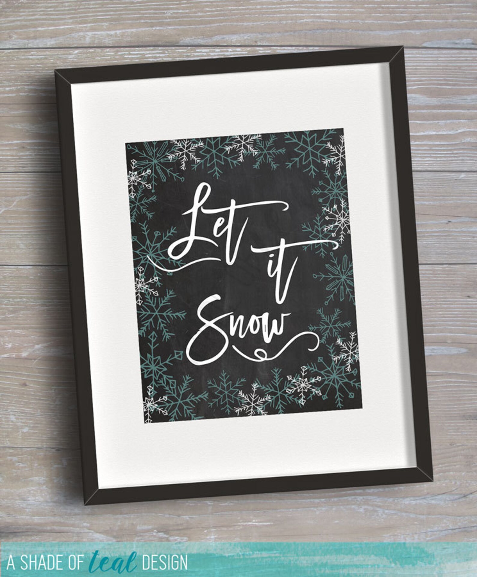 Sign let It Snow // INSTANT DOWNLOAD // Christmas, Holiday // Printable ...