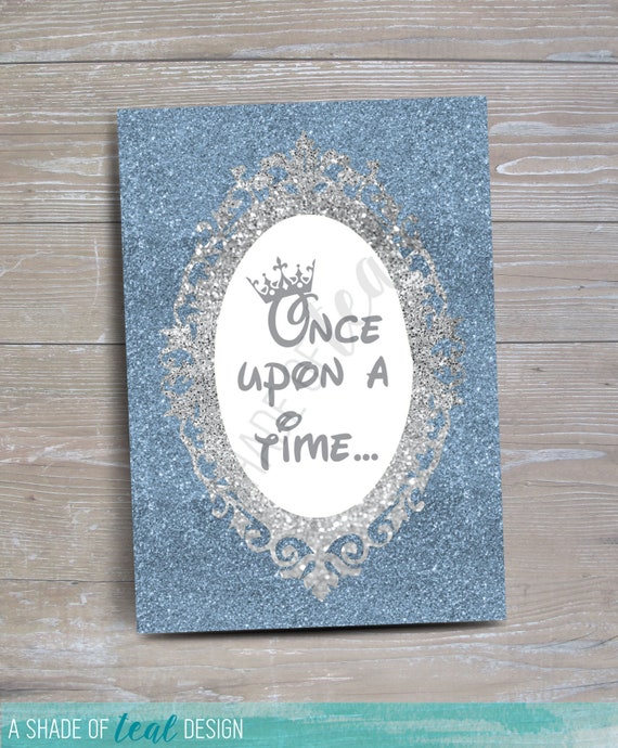 Lt Blue Disney Princess Once Upon A Time Sign Etsy