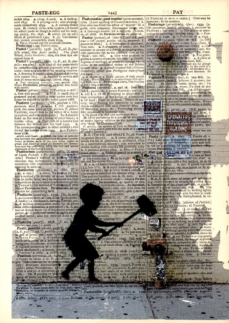 Dictionary Art Printvintage Postersdrawingdigital Etsy