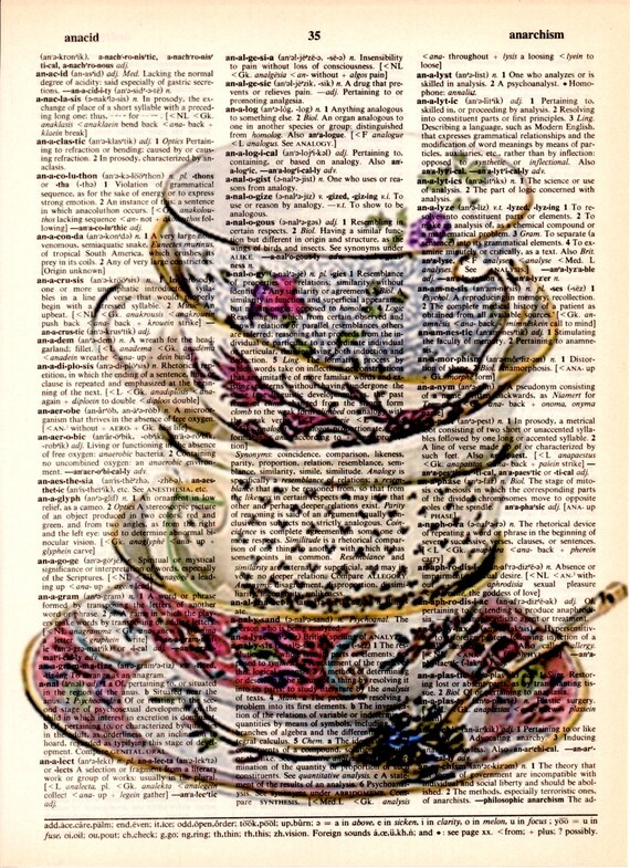 Dictionary Art PrintPosterVintageDigital illustration Etsy