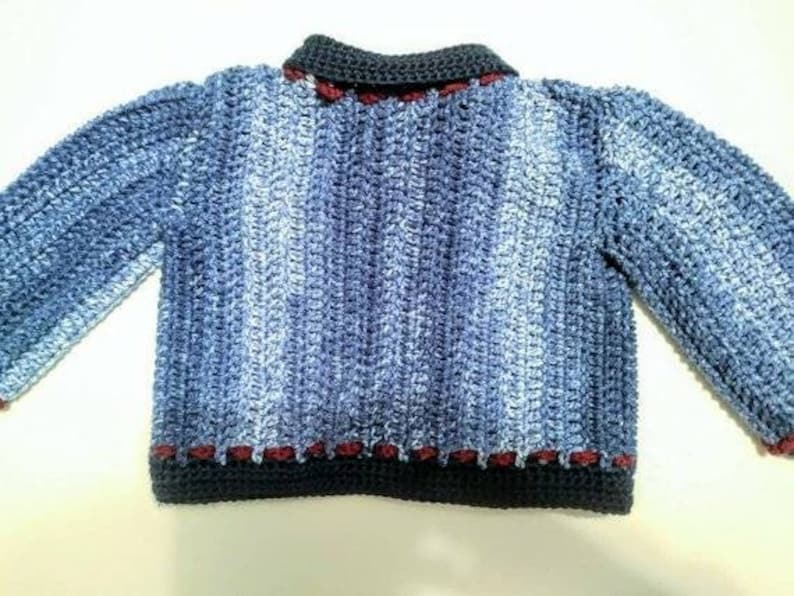 Baby boy crochet sweater hat and booties pattern toddler crochet pattern. Sizes 9-24 months Infant Crochet pattern