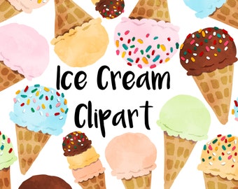 Ice Cream Clipart Etsy