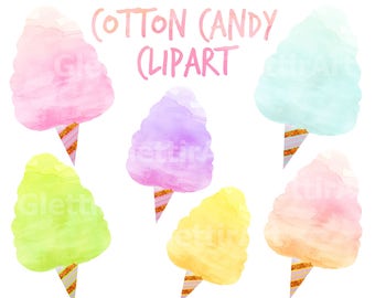 cotton candy fluff-cotton candy cones instant download candy clipart commercial use Cotton Candy Clipart- cotton candy printable
