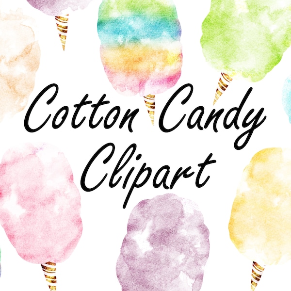 Cotton Candy Clipart, Sweets Clipart,Food Clipart, for personal and commercial use, scrapbooking, instant download, planner stickers