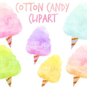 Cotton Candy Clipart, Sweets Clipart,Food Clipart, for personal and commercial use, scrapbooking, instant download, planner stickers