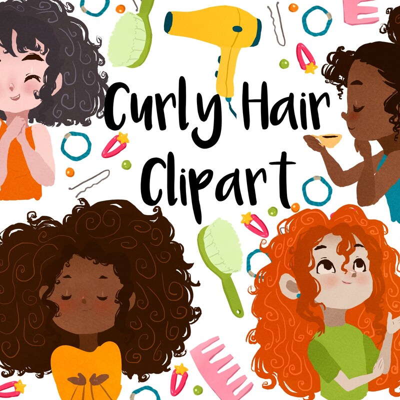 Curly Hair Art - Etsy