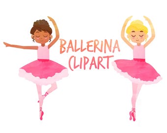 Ballerina clipart, Ballerina clip art,  Ballet clipart for personal and commercial use, scrapbooking, planner stickers