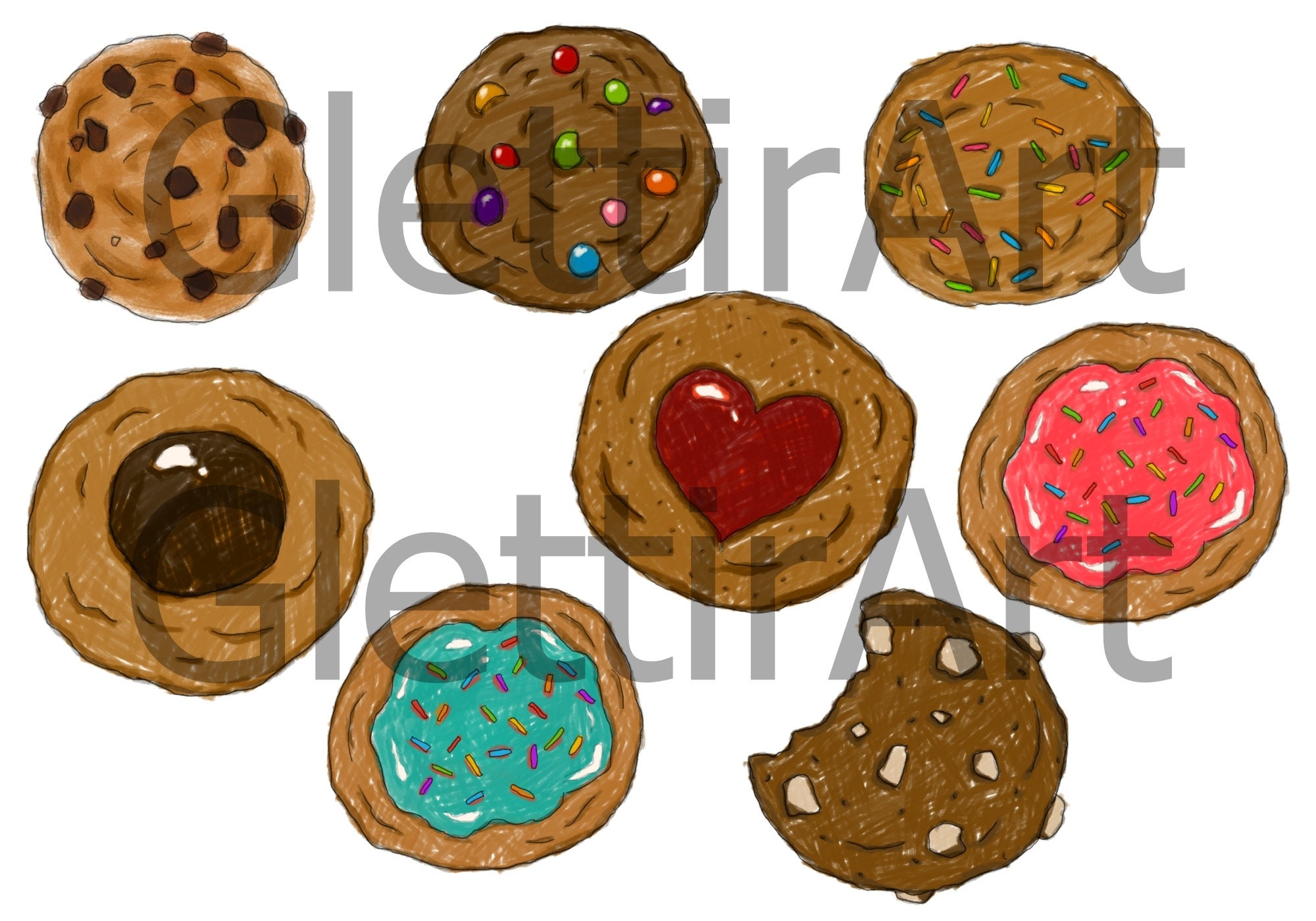 Cute Cookies Clipart Cookie Clip Art Sweets Clipart for - Etsy Cute Cookies Clipart Cookie Clip Art Sweets Clipart for - Etsy