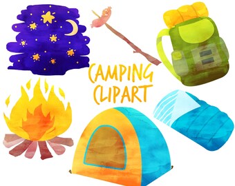 camping clipart, camping clip art,  tent clipart, adventure clipart for personal and commercial use, scrapbooking, planner stickers