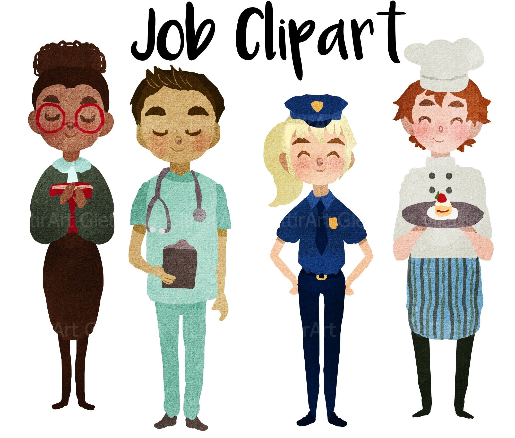 Job Clipart, Instant Download, Career Clip Art, Costumes, Halloween