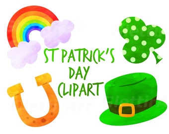 St Patrick's Day Clipart, st patrick clipart, clip art, for personal and commercial use, instant download, scrapbooking, planner stickers