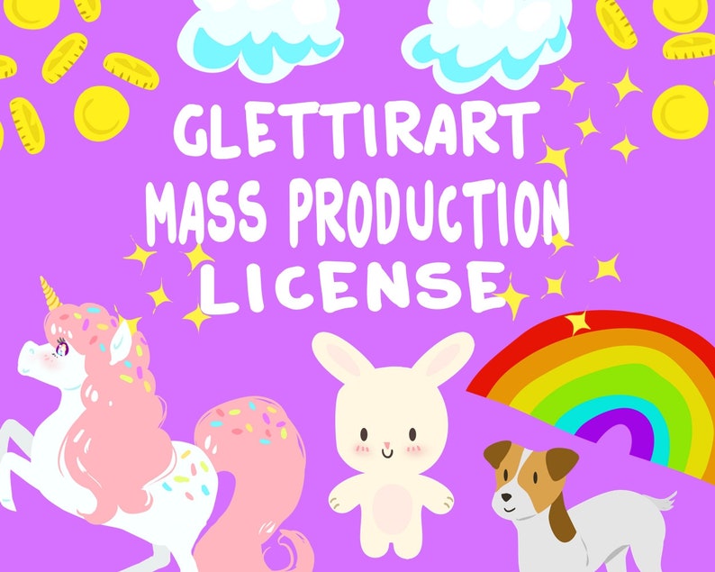 Unlimited Uses GlettirArt Extended Commercial Use License With Mass Production For Clipart