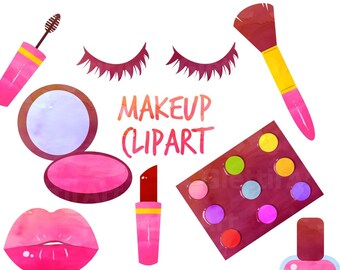 Makeup Clipart, Lipstick Clipart, Beauty Clipart, for personal and commercial use, scrapbooking, instant download, planner stickers