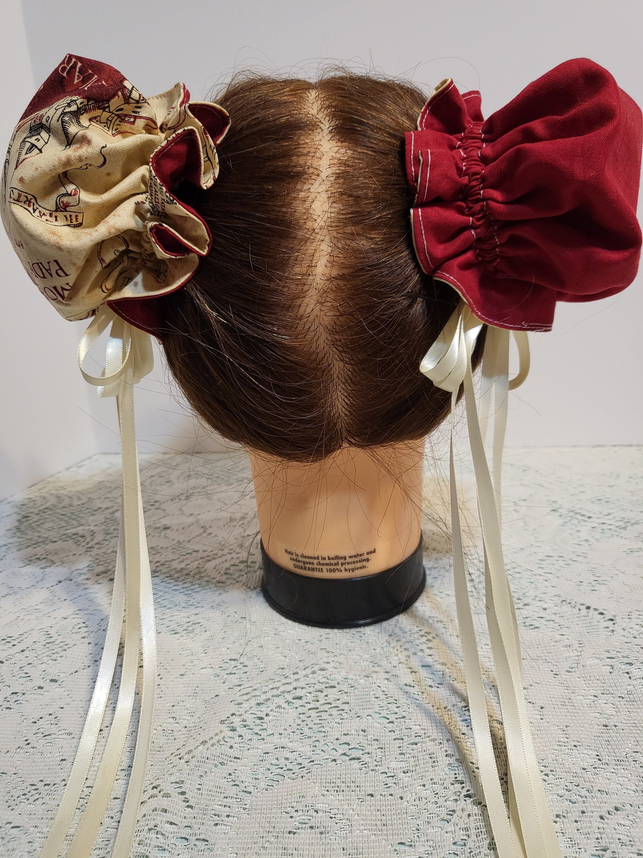 Reversible Maurauder's Map Cotton Odango Bun Covers