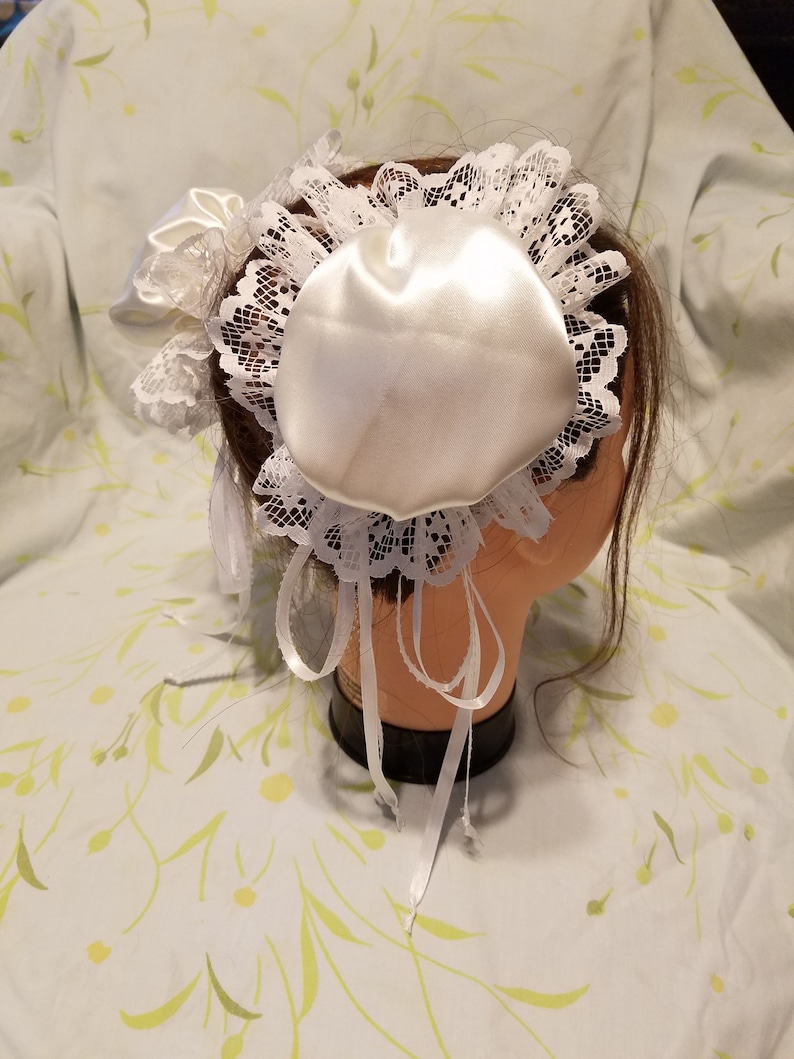 Custom white satin bun covers Etsy