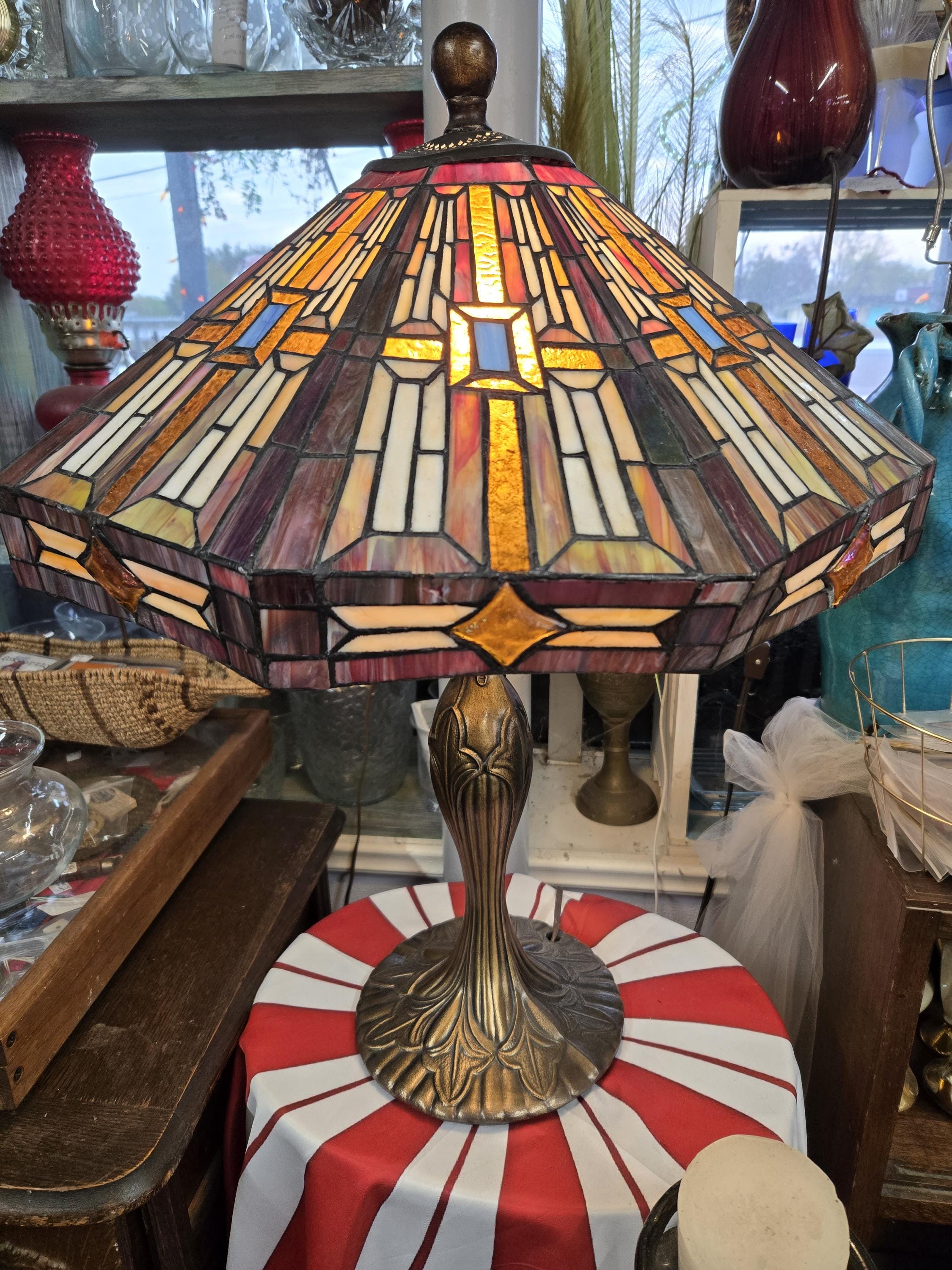 Leaded glass lamp - Etsy 日本