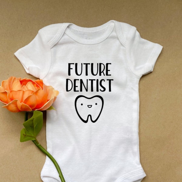 Future Dentist Onesies, Regalo de Baby Shower Dental, Regalo de Bebé Higienista, Anuncio de Embarazo