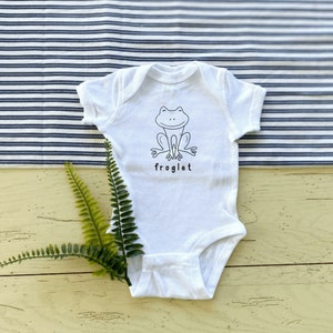 Frog Baby ONESIES® Bodysuit, Froglet, Gender Neutral Baby Outfit, Shower Gift, Pregnancy Announcement, Going Home Outfit