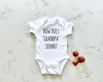 Grandpa Pregnancy Announcement Onesies, Grandparent Baby Reveal