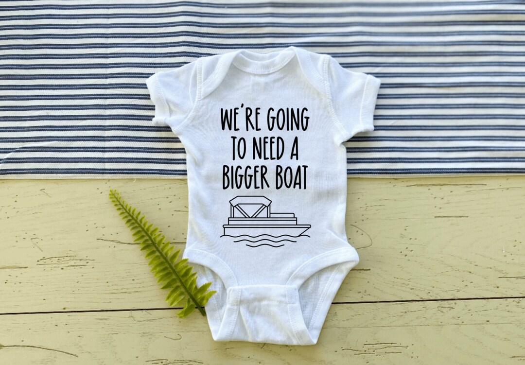 Pontoon Boat Pregnancy Announcement Onesies, Social Media Photo Prop
