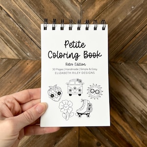 Mini Malbuch, Retro Malseiten, tolles Geschenk, Reisegröße, einzigartiges Geschenk für einen Lehrer
