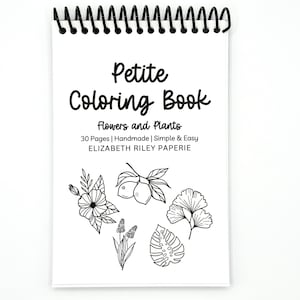 Mini Floral Coloring Book: Garden Party Favor, Travel Size