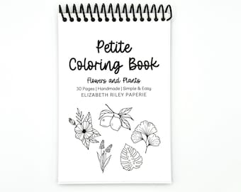 Mini Floral Coloring Book: Garden Party Favor, Travel Size