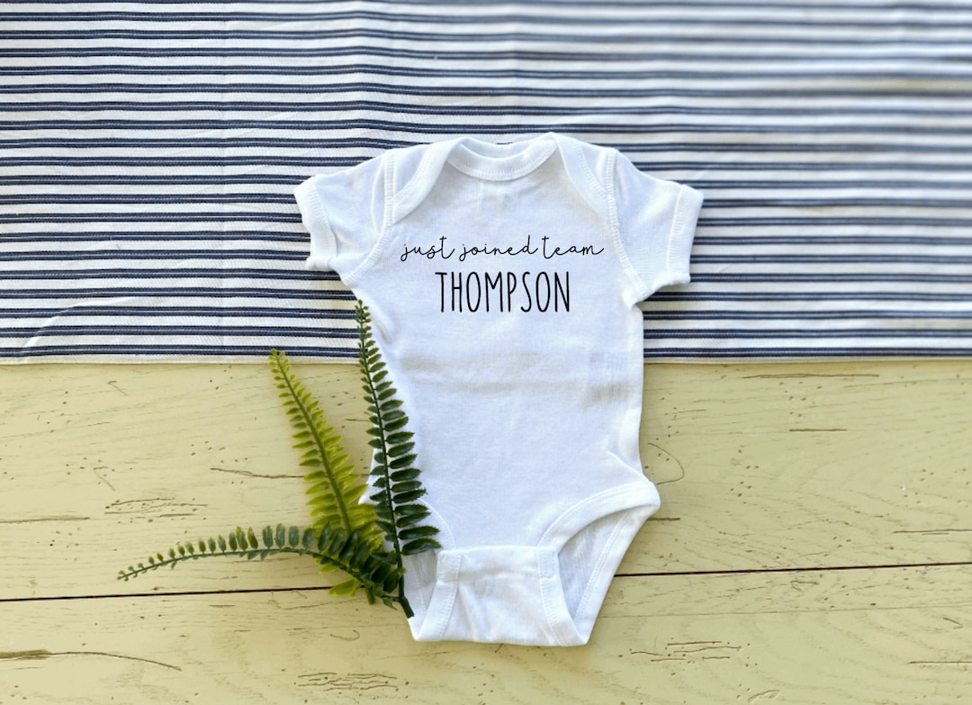 Just Joined Team Onesies, Personalized Going Home Outfit, Custom