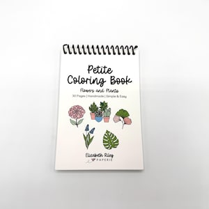 Mini Floral Coloring Book: Garden Party Favor, Travel Size