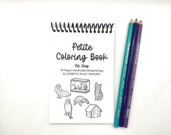Pet Shop Coloring Book, Easy Coloring Books, Travel Sized