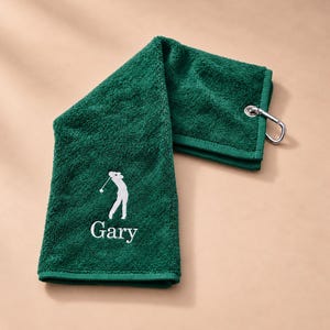 Golf Towel Personalised Embroidered – Golf Towel Gift - Personalise With Name